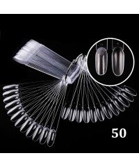 Дисплей-веер на кольце миндалевидный, 50 делений, прозрачный
