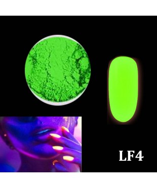 Порошок люминофор зеленый (светится в темноте) для дизайна ногтей LF4