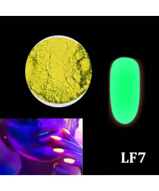Порошок люминофор зеленый(светится в темноте) для дизайна ногтей LF7