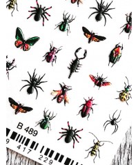 Слайдер мухи, жуки 3 D B 489