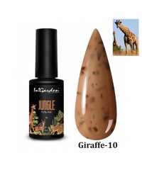 Гель-лак JUNGLE Giraffe коричневый оттенок с вкраплением черных хлопьев 10, 8 мл