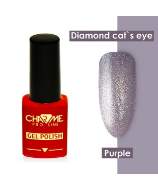 Гель-лак ШАРМ Diamond cat's eye gel purple