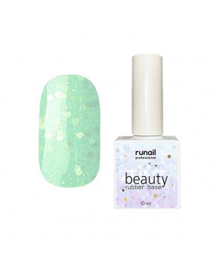 Каучуковая цветная база RUNAIL beautyTINT (glitter mix), 10 мл №6772