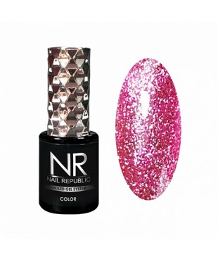 Гель-лак Nail Republic 380 жидкий кристалл Ярко-розовый,10мл