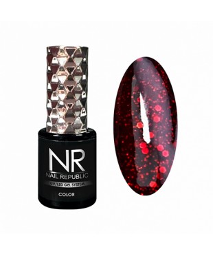 Гель-лак Nail Republic 425 Мерцающий красная шпинель,10мл