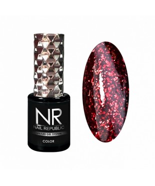 Гель-лак Nail Republic 431 Мерцающий бордовый циркон,10мл