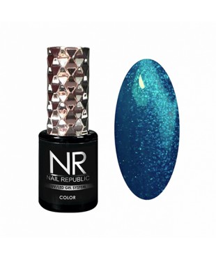 Гель-лак Nail Republic 451 Мерцающий сине-зеленый,10мл