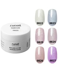 Гель моделирующий BUILDER UV GEL AURORA SHINE №9822-9827, 1 шт.