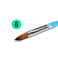 Кисть для акрила цветная ручка (синтетика) №6