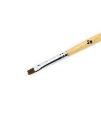 Кисть для геля искусственный ворс с деревянной ручкой №2