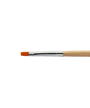 Кисть для геля искусственный ворс, с деревянной ручкой №5