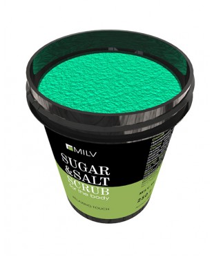 Сахарно-солевой скраб для тела «Зеленый чай» 250 гр