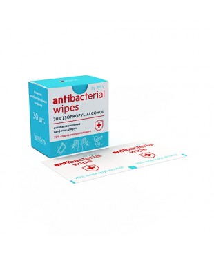 Влажные антибактериальные салфетки 30 шт