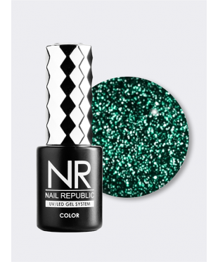 Гель-лак светоотражающий Nail Republic Flash №15, зеленый 10 мл.