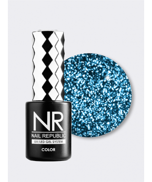 Гель-лак светоотражающий Nail Republic Flash №16, голубой 10 мл.
