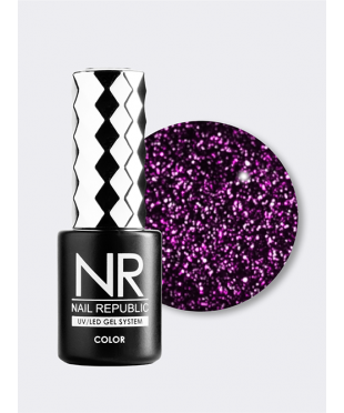 Гель-лак светоотражающий Nail Republic Flash №17, фиолетовый 10 мл.