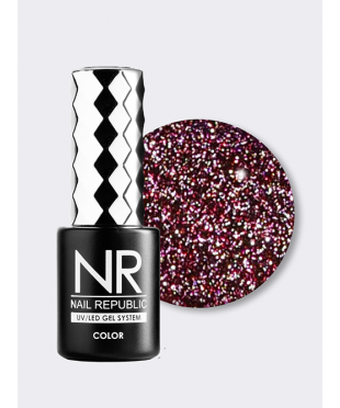 Гель-лак светоотражающий Nail Republic Flash №09, сливовый 10 мл.