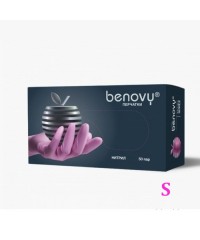 Перчатки нитриловые Benovy розовые (50 пар), размер S