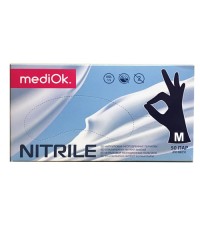 Перчатки нитриловые mediOk черные, 50 пар