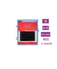 Ресницы чёрные LOVELY LASHY микс 0,10/D 10-14 мм. 6 линий